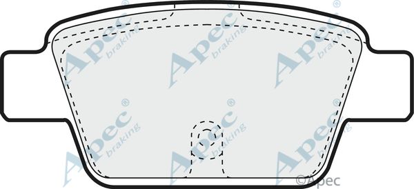 APEC BRAKING Комплект тормозных колодок, дисковый тормоз PAD1260